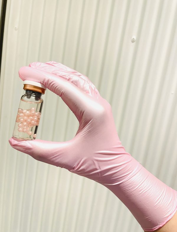 GUANTES DE NITRILO ROSA PERLADO X 100 UNIDADES