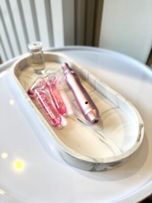 BANDEJA OVAL SIMIL MARMOL