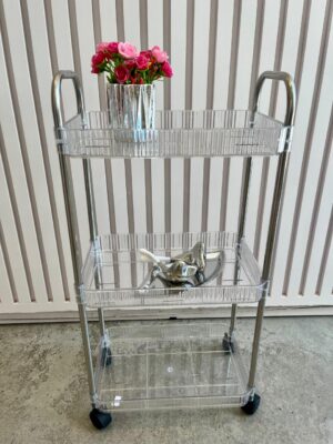 CARRITO ORGANIZADOR BEAUTY SMALL ACRILICO 3 ESTANTES