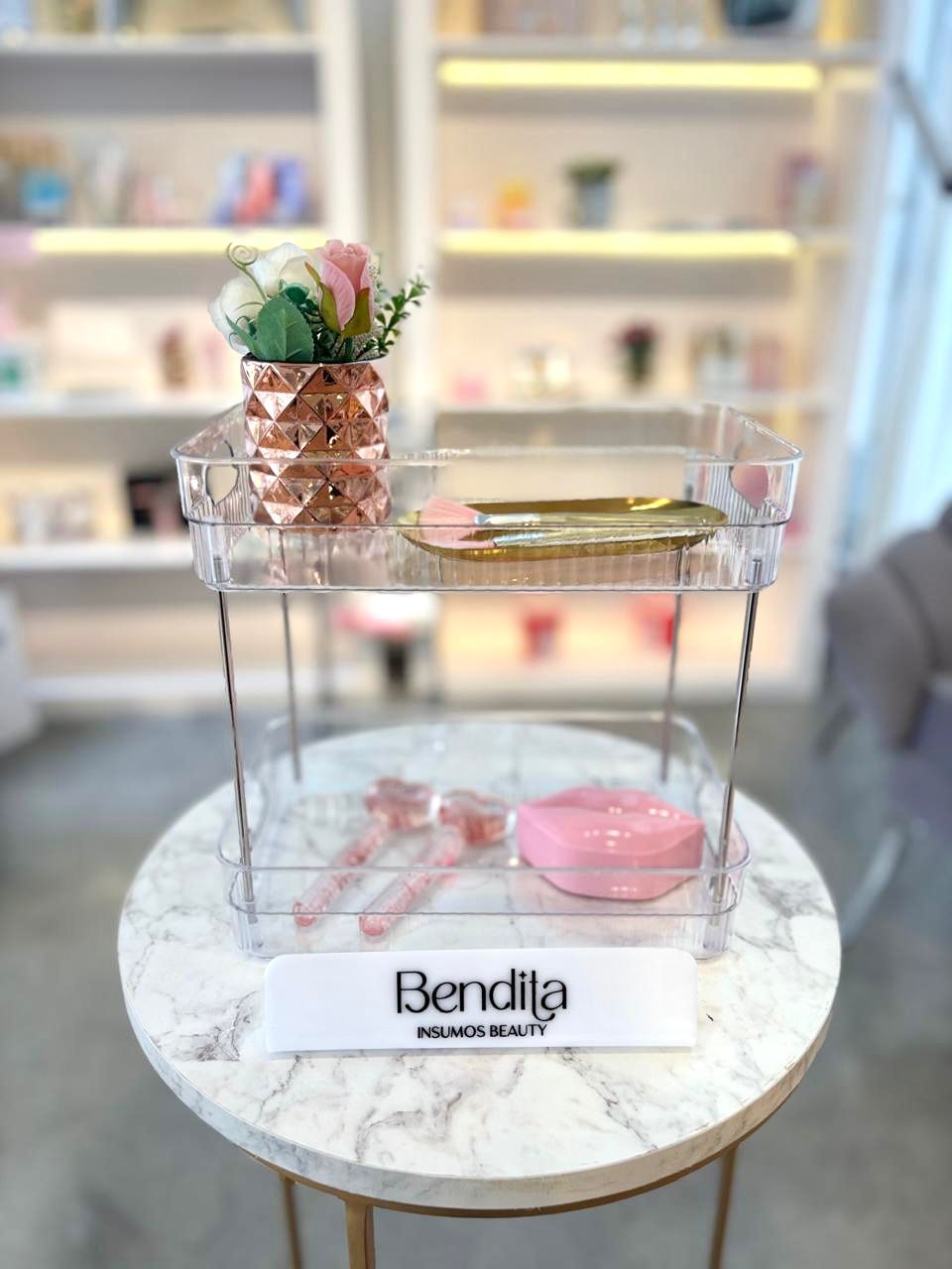 ORGANIZADOR DOS ESTANTES ACRILICO