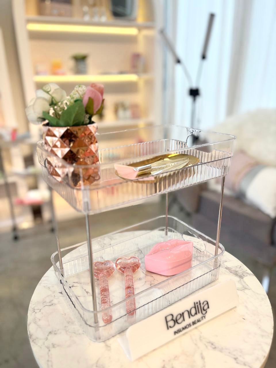 ORGANIZADOR DOS ESTANTES ACRILICO