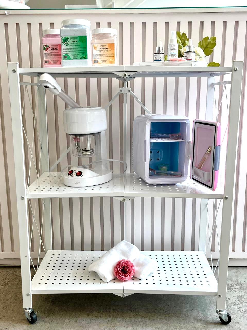 ESTANTERIA CON RUEDAS VENECIA 3 ESTANTES – BLANCO