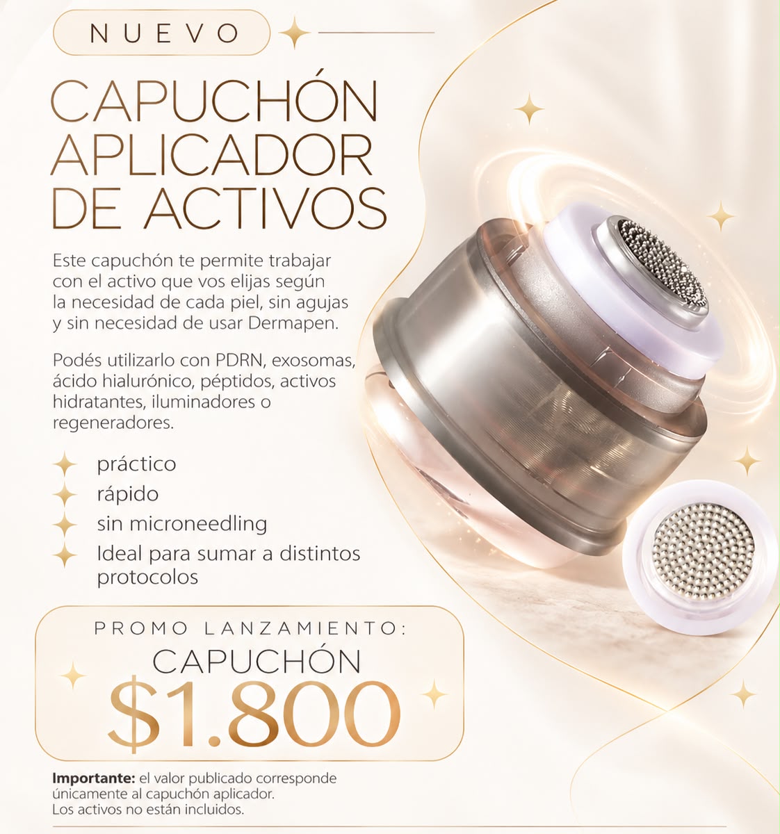 CAPUCHON APLICADOR DE ACTIVOS