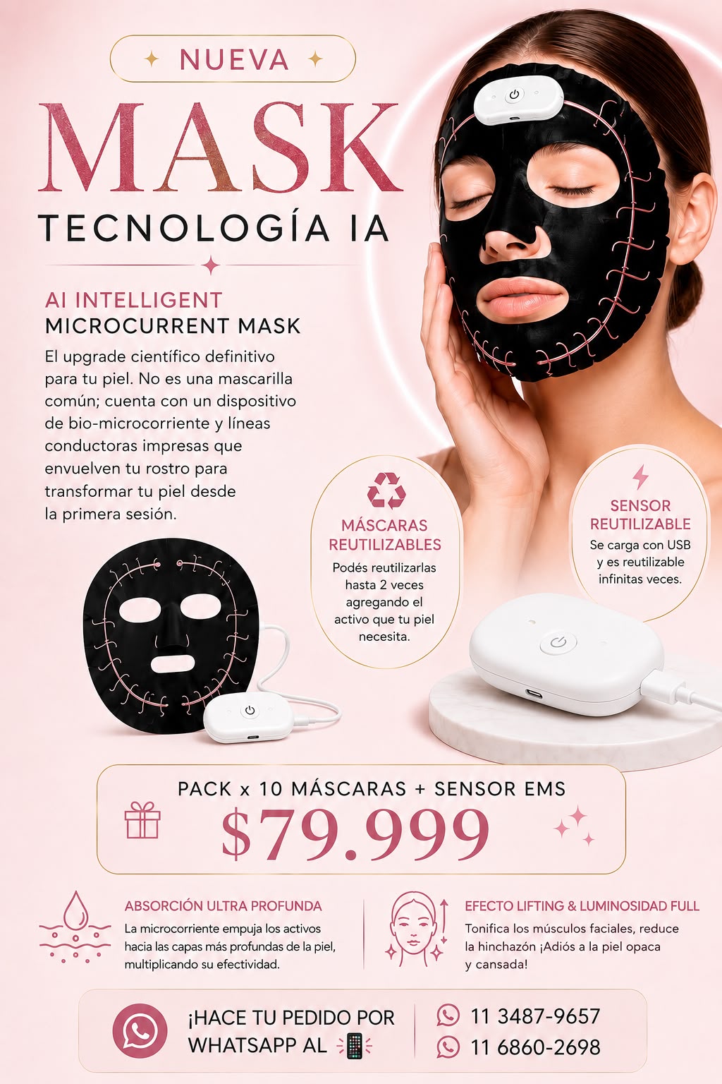 MASCARA EMS X 10 UNIDADES