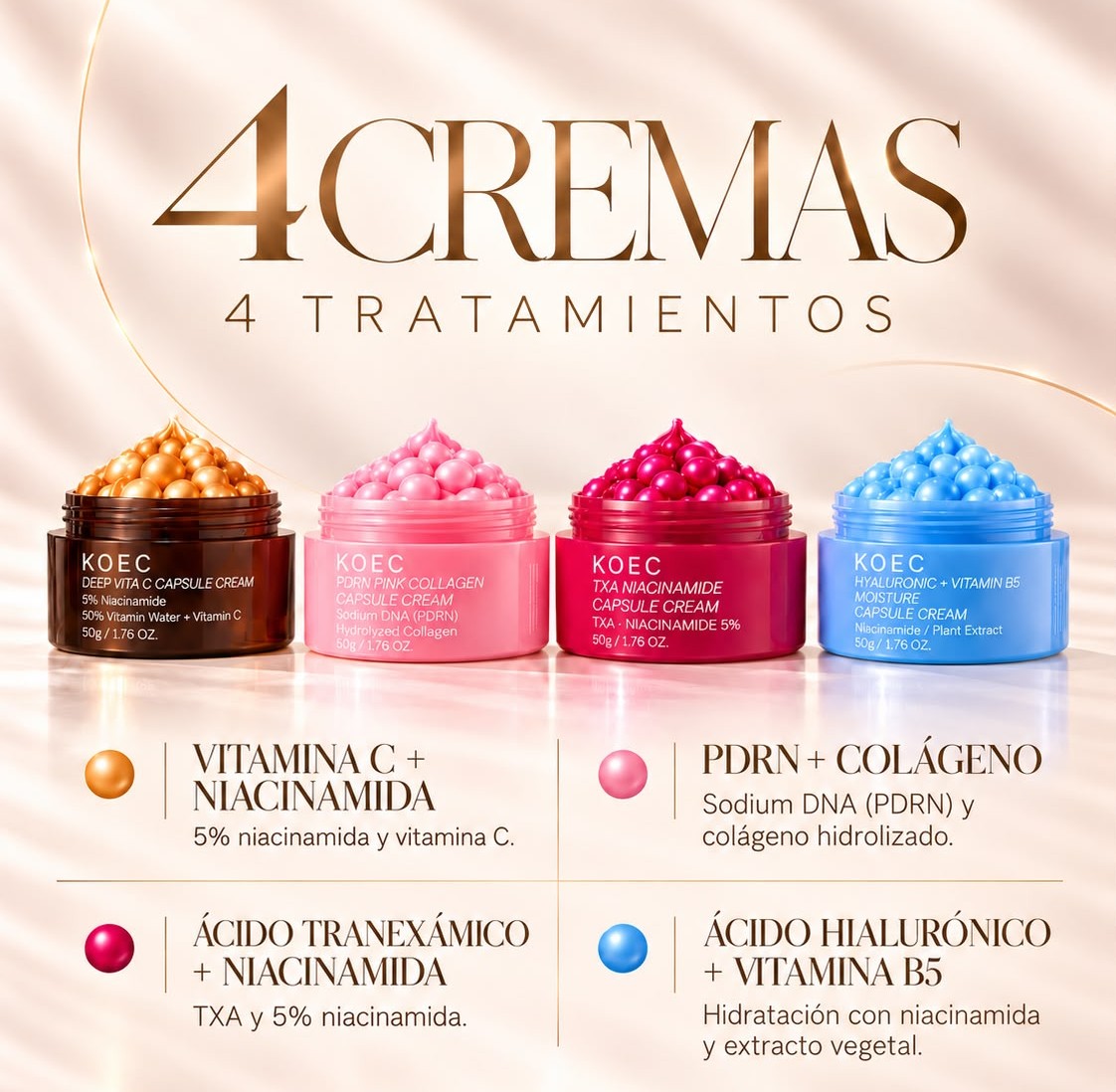 COMBO 4 CREMAS CAPSULA