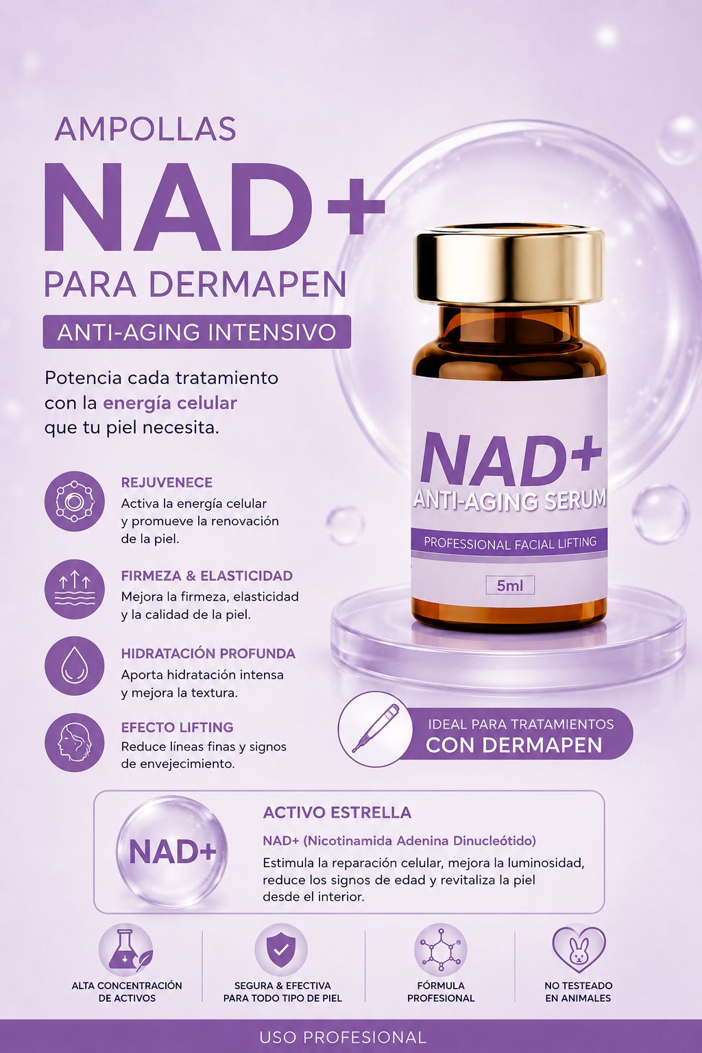 AMPOLLA NAD+ PARA DERMAPEN 5ML