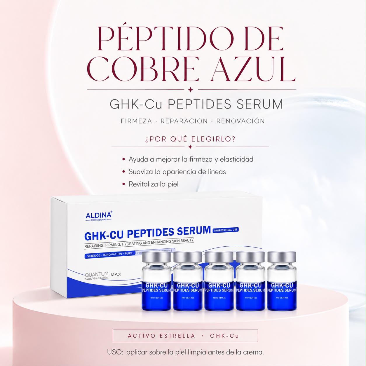 AMPOLLA GHK-CU PEPTIDO DE COBRE AZUL
