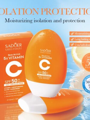 PROTECTOR SOLAR HIDRATANTE CON BRILLO Y VITAMINA C FPS 50 + PA+++