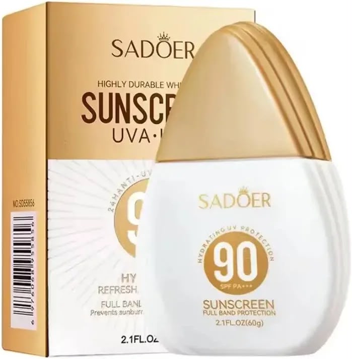 PROTECTOR SOLAR SADOER SPF 90 PA+++ PEPTIDOS HIALURONICO ALOE VERA Y VIT E