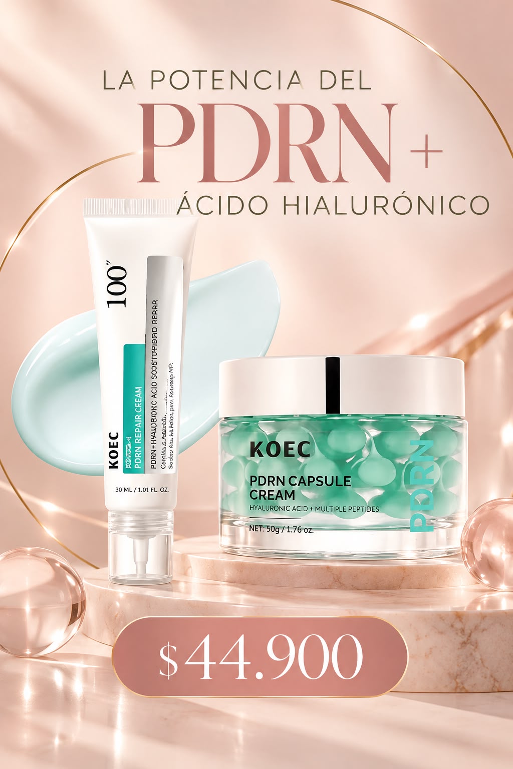 COMBO DUO CREMA CAPSULA PDRN + CREMA PDRN 100+ KOEC